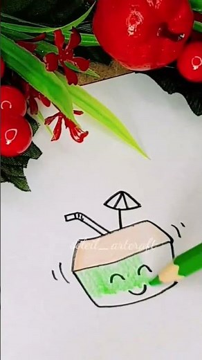 HOW TO DRAW COCONUT/COCONUT DRAWING/SHORTS/FYP/FOR YOU PAGE