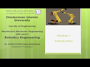 Robotics Engineering: Module 1-1: Introduction