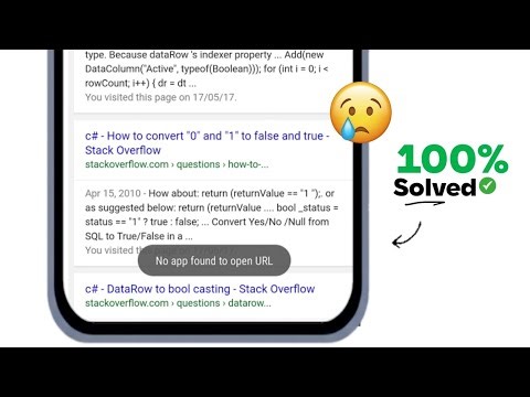 No App Found to Open URL In Google Search & Chrome Problem Solution | No App Found to Open URL