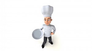 Fun 3D cartoon chef animation