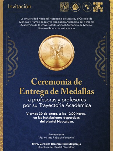 Ceremonia de Entrega de Medallas a la Antigüedad Académica