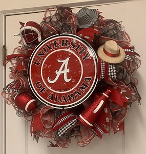 University of Alabama Wreath | Roll Tide Wreath | Bama Wreath | Alabama Wreath | Alabama Crimson Tide Wreath | Roll Tide Roll Wreath - Etsy
