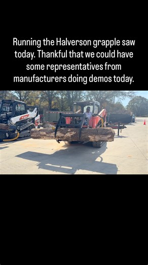 Running the Halverson hwp200 grapple saw today! | Chipper LLC Trailers and Equipment