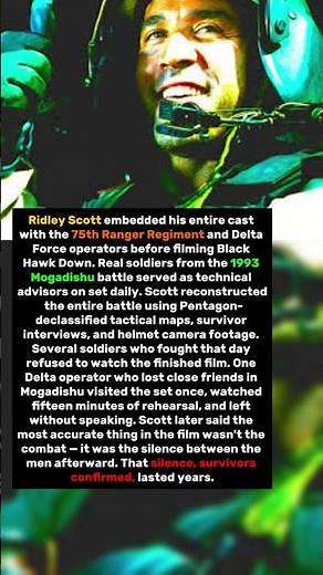 Ridley Scott Spent Two Years Researching Black Hawk Down. The Soldiers Refused to Watch It