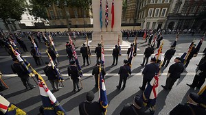 Royal Navy veterans march for fallen comrades for first time during pandemic