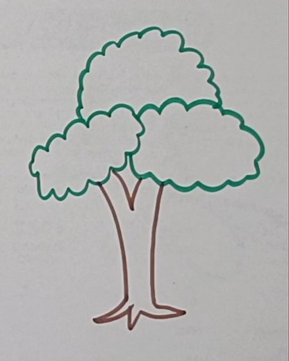 How to draw a a beautiful and easily tree 🌴 drawing/ step by step