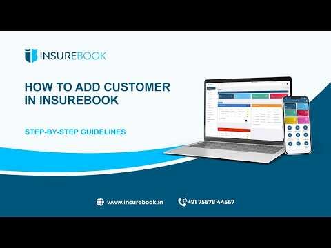 How To Add Customer In Insurebook? Complete Guide Of Customer Module | insurebook.in