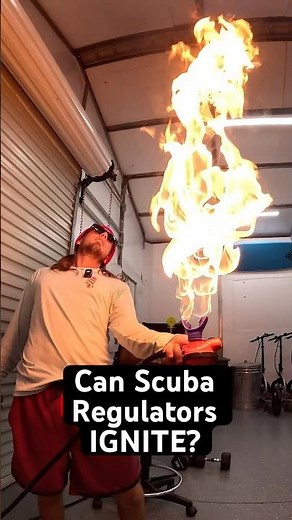 Scuba Regulators & Tanks can catch fire 🔥 🤿 #scubagear #scubadiving #firehazards