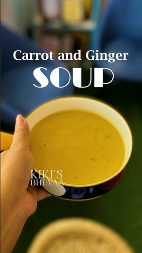 Carrot & ginger soup #carrotsoup #vegsouprecipe #healthysoupindia #comfortingsoups #rainydayrecipes