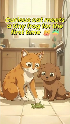 Cat Meets Frog for the First Time 🐱🐸 | Funniest 4K Reaction