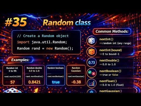 Java OOP - Random class بالعربي