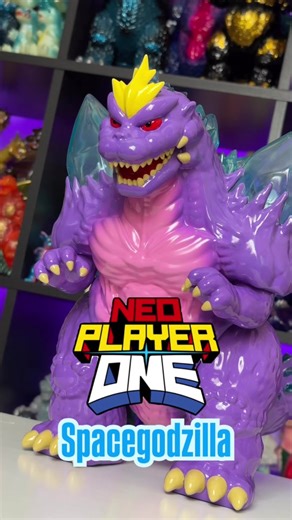 💜💎 SpaceGodzilla sofubi by NeoPlayerOne 💎💜 💙💛❤️ It was sold by lottery at his first solo exhibition, My First One, held at Hankyu Mens Tokyo in Japan on 4/24-4/30 of this year. ❤️💛💙 🎰 Every day during the event there was a lottery drawing for a chance to win one of the incredible pieces on display. You had to physically attend the event in order to enter, and huge thanks to one of my amazing friends, for going to the store and entering this drawing for me. I ended up winning the very la