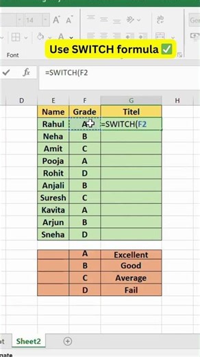 Ditch IF Statements — Excel SWITCH() Is Better 🚀