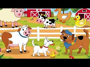 "Farm Animal Sounds Song | Learn Animal Sounds for Kids 🎵🐷🐮🐑🐓"