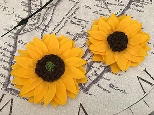 DIY Girasol---How to make a Sunflower with fabric :)