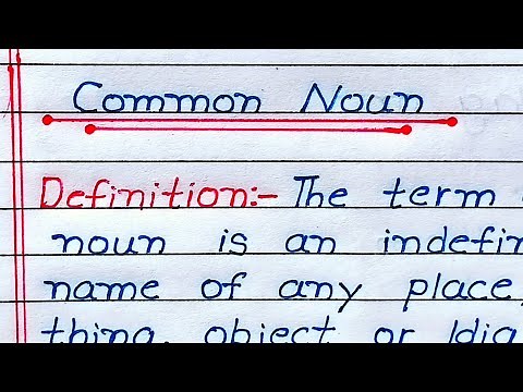 Definition of Common Noun | What is Common Noun | Examples of Common Noun in English |