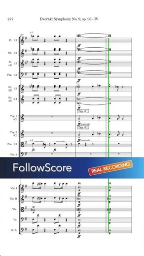 Dvořák – Symphony No. 9 “New World” Op. 95: 4th Movement (Full Score) | Sheet Music & Real Recording