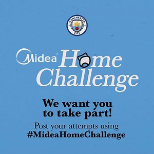 46K views · 159 shares | Welcome to the #MideaHomeChallenge ⚽ Get involved! Midea Global are giving away some amazing prizes for the best efforts including: A trip to Manchester for a home game next season for you +1 ✈️ 100 personalised Man City home shirts for the runners up  Share your attempts and nominate a friend for the chance to win! T&Cs: https://manc.it/2zsabJb | Manchester City | Facebook