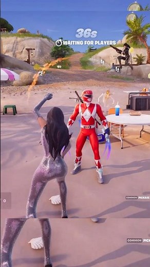 Kim Kardashian Poses With MMPR Red Ranger! #fortnite #shorts