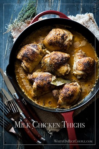 Baked Chicken Thighs in Milk
