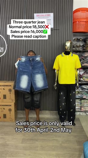 BIG SALES: Three Quarter Jeans - Limited Time Offer!