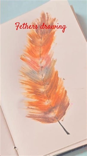 Easy Oil Pastel Feather Drawing | Satisfying Blending Art