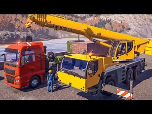 Bau Simulator #4: SCHWERTRANSPORT: Container-Verladung mit dem Mobilkran! | CONSTRUCTION SIMULATOR