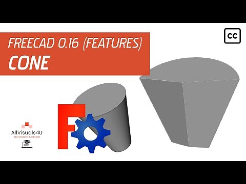 FreeCAD Tutorial - Feature - Cone (Part Workbench)