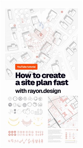 Rayon.design on Instagram: "Learn how to draw and style a site plan in our YouTube tutorial: Site Plan - The EASY Way #archistudent #interiordesignsoftware #architecturestudent #designsoftware #archisoftware #architips #architecturetutorial #architecturestudentlife #millworkdesign"