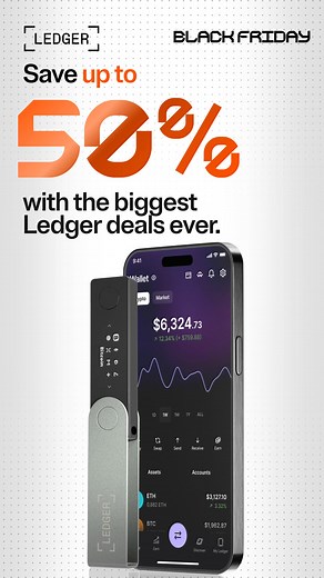 Black Friday: Get the best deals on the most secure way to buy, swap, stake and manage your crypto with Ledger. While stocks last, T&Cs apply | Ledger