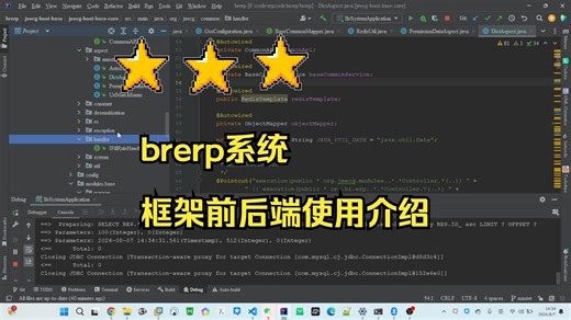 1、BRERP系统框架jeecgboot使用介绍
