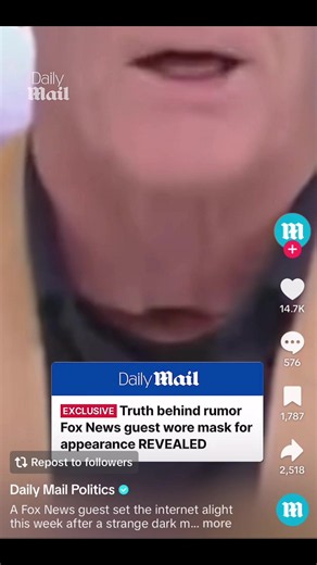 Defo something cosplaying a human 😭 #fox #news #fyp | daily mail