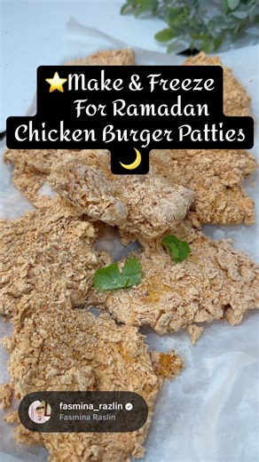 Make and Freeze Chicken Burger Patties for Ramadan