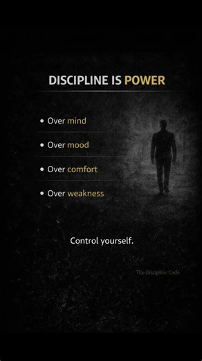 DISCIPLINE IS POWER (Control Yourself Before Life Controls You)#discipline #ytshorts