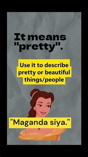 How to say "beautiful" in Tagalog #filipino #tagalog #speaktagalog