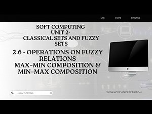 2.6 - Max–Min and Min–Max Composition in Fuzzy Relations Explained in Telugu | Soft Computing