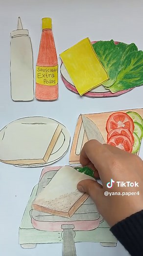 Creative Paper Mini Cooking: DIY Sandwich Craft