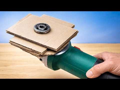 Don’t Use an Angle Grinder the Regular Way! Put Cardboard on It and Watch What Happens