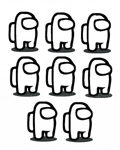 Among Us Coloring Pages With Hats