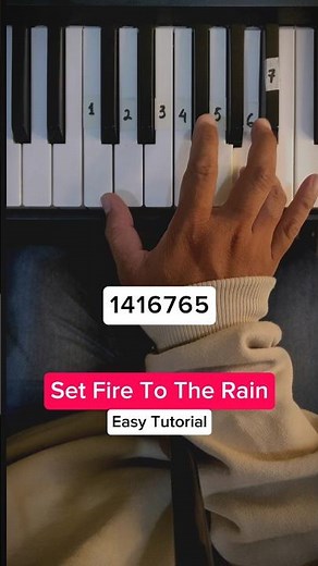 Set Fire To The Rain - Adele (Easy Piano Tutorial) #pianotutorial #easypiano #pianolesson #piano