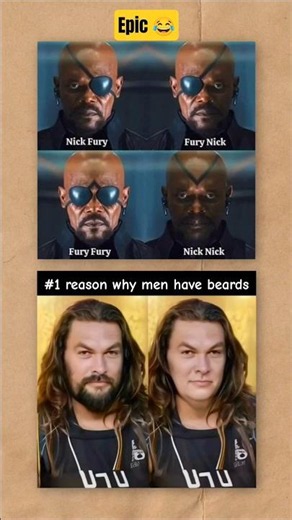 "Nick Fury's final form is wild 😂" #nickfury #marvel #beard #usa #uk #germany #funny #shorts #viral