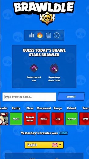 Brawler Wordle 3 #subscribe #brawlstars