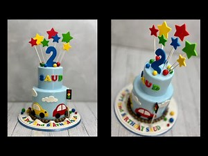 Car & Star Cake