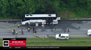 Part of route 1 is shutdown after a bus fire in Chester County