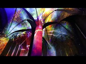 Luxmuralis 'Space' sound and light installation at Hereford Cathedral