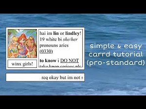 tutorial on this simple & easy pro-standard carrd! - © wlfkoga