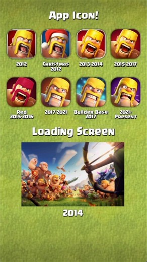 COC App Icon & Loading Screen Through the Years! #shorts #coc #clashofclans