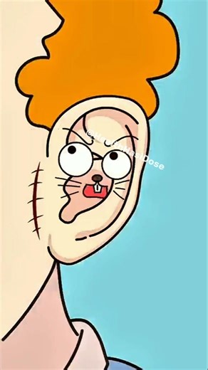 Turned Into a Mouse?! The Human Ear Mouse Experiment 😱 #shorts #animation #fyp