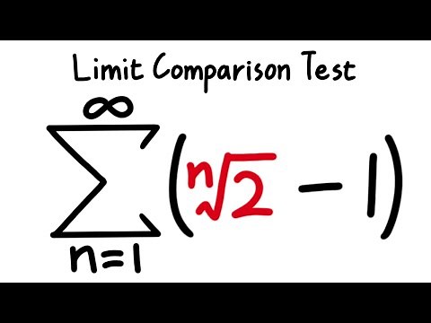 Series of 2^(1/n)-1 with limit comparison test, calculus 2 tutorial