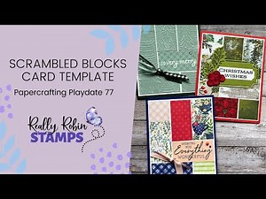 Scrambled Blocks Card Template | Papercrafting Playdate 77